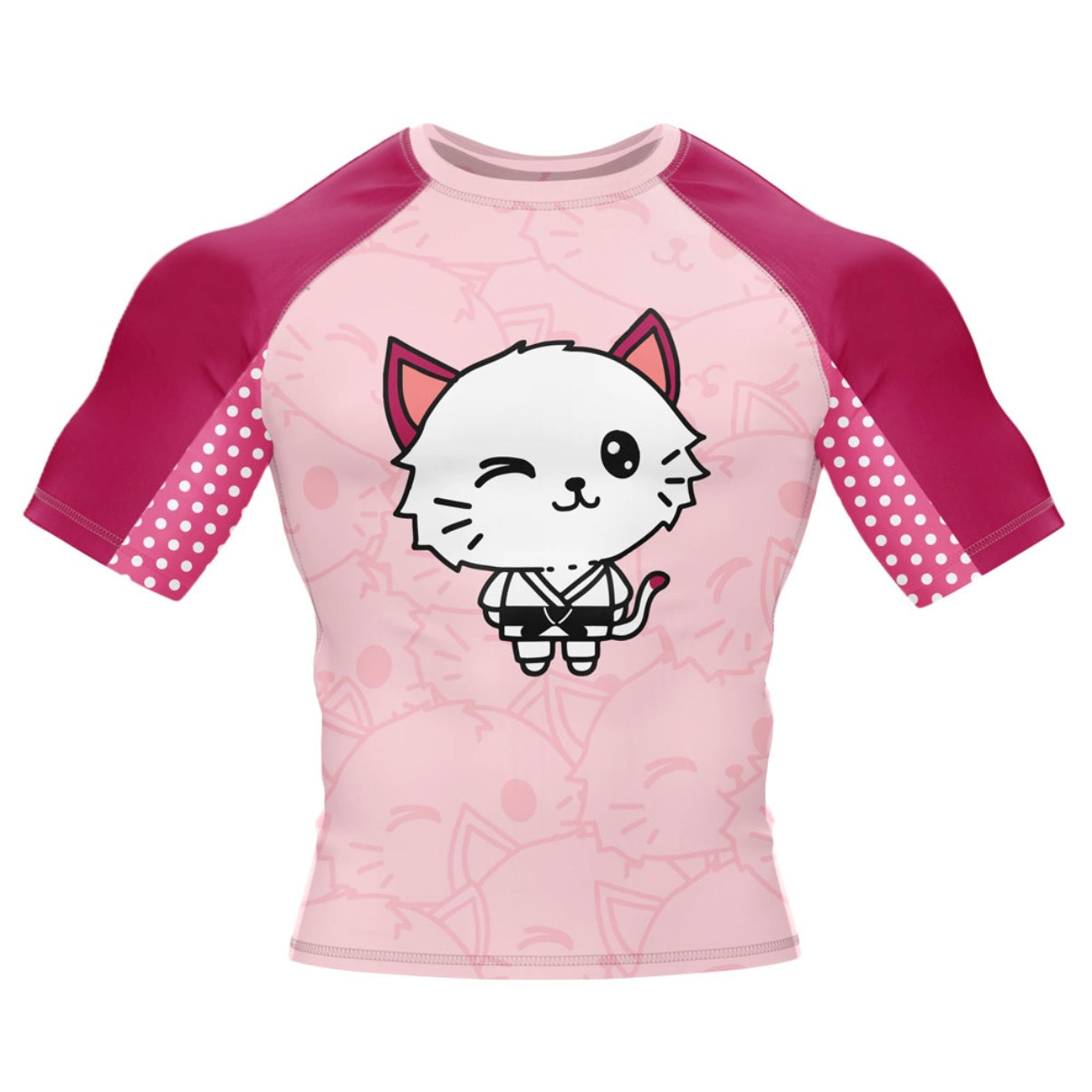BJJ Cat Premium Rash Guard - LONG OR SHORT SLEEVE