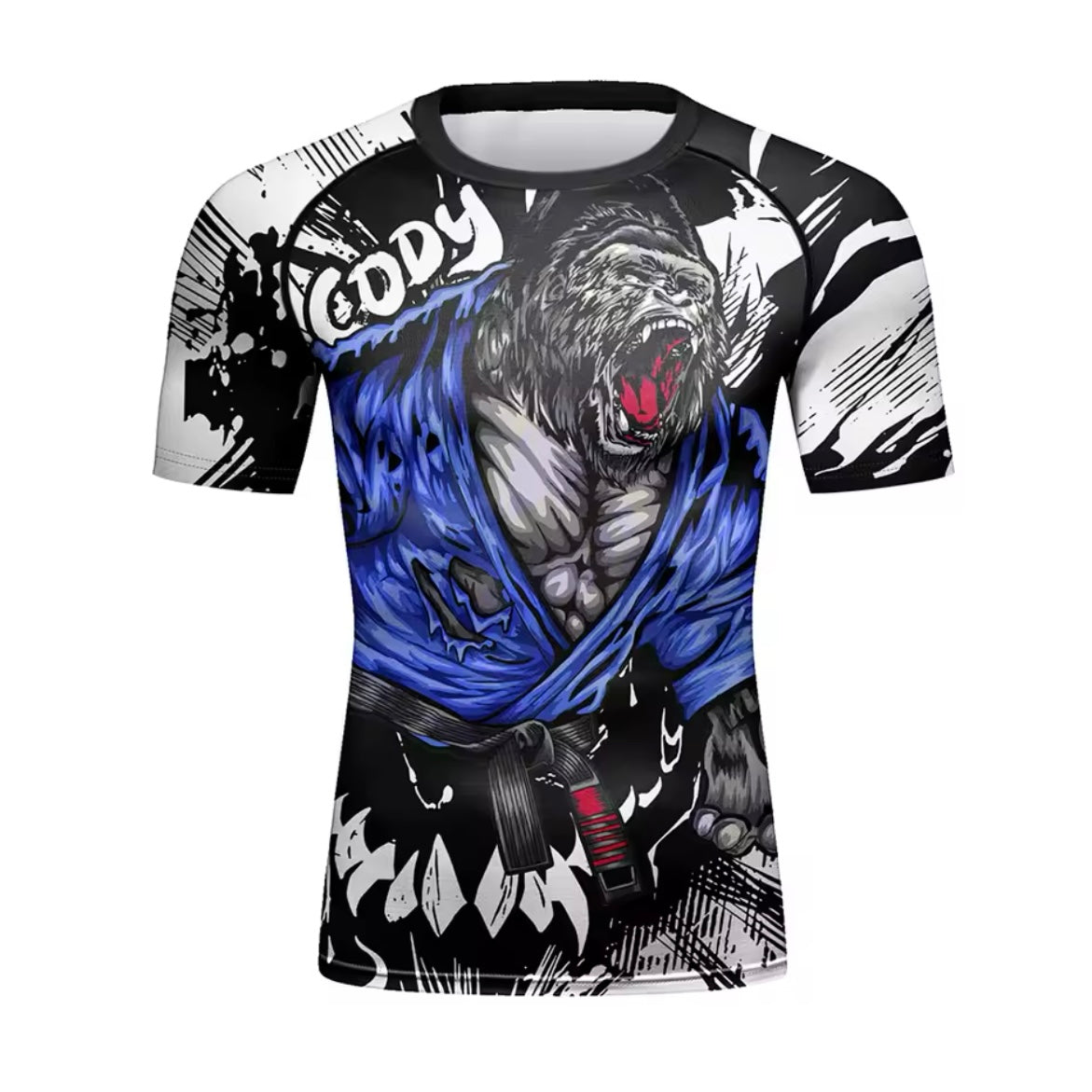 Gorilla Rage Premium BJJ No Gi / MMA Set. Rash Guard, Shorts & Spats