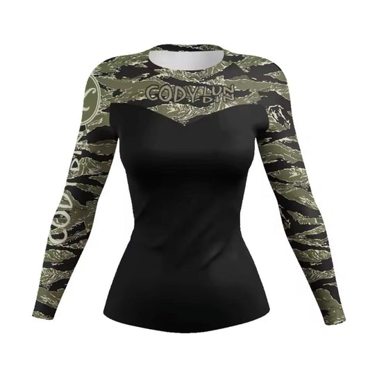 Women’s Green Canopy Premium BJJ / MMA Rash Guard