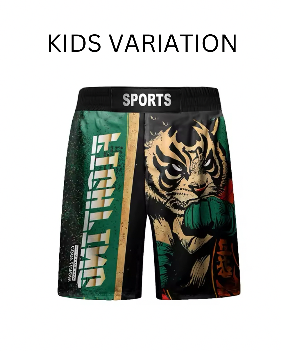 Fighting Tiger Premium BJJ No Gi / MMA Set. Rash Guard, Shorts & Spats