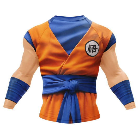 DBZ Realistic Goku Long Sleeve Premium Rash Guard