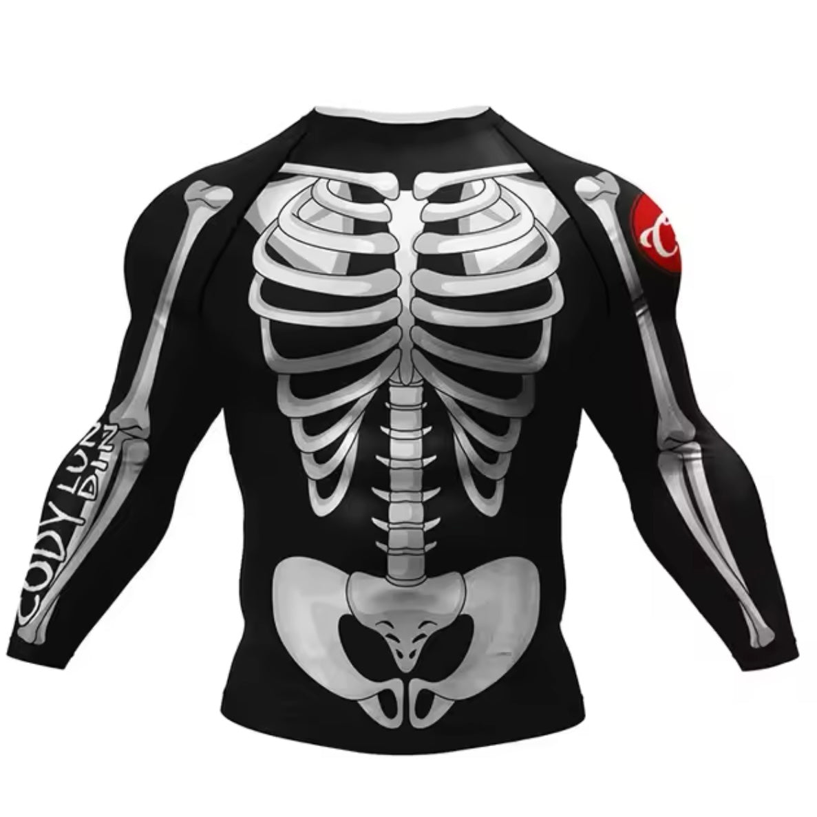 Skeleton Premium BJJ No Gi / MMA Set. Rash Guard, Shorts & Spats
