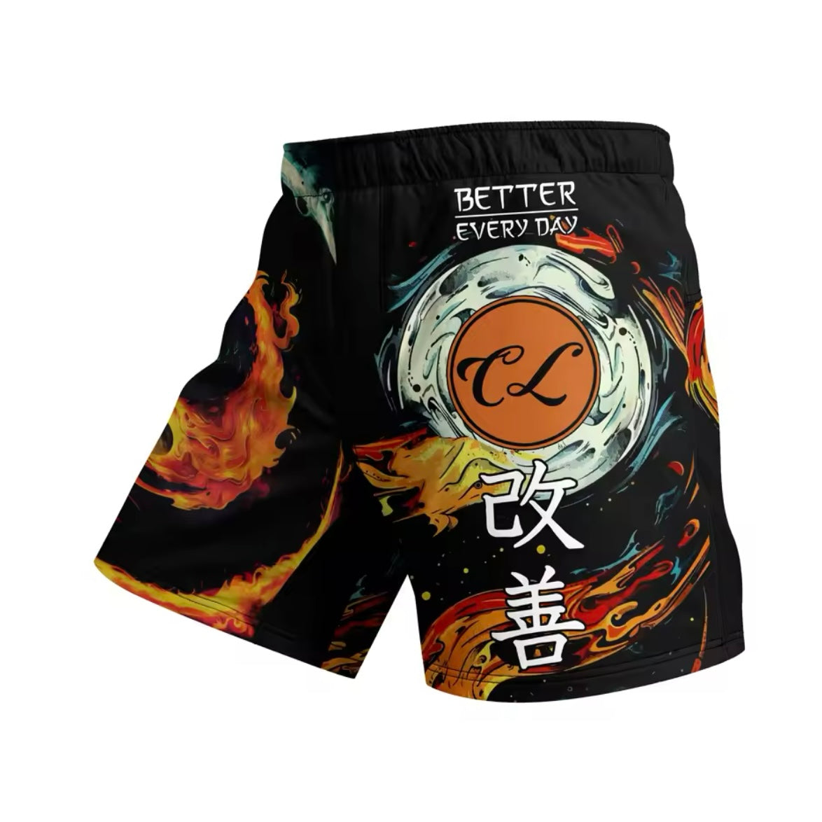 Fire Yin Yang Premium BJJ No Gi Grappling Shorts