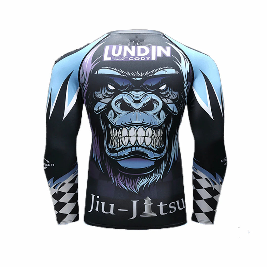 Gorilla Chess Premium BJJ / MMA Long Sleeve Rash Guard