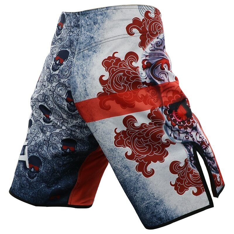 Red Cross Skull Premium MMA Grappling Shorts