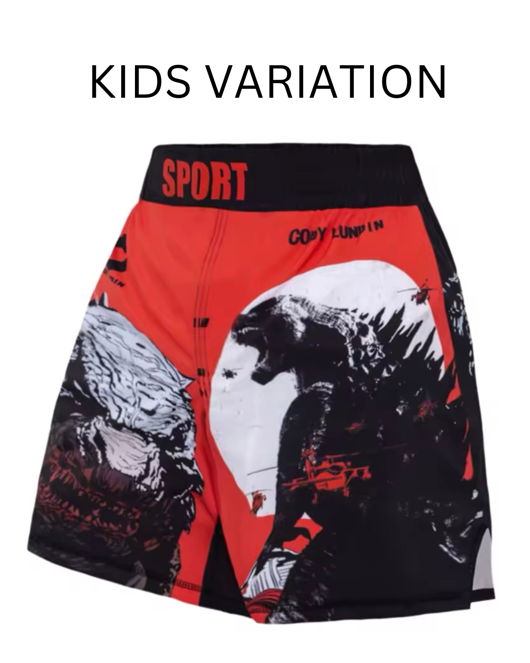 Godzilla Premium BJJ No Gi / MMA Set. Rash Guard, Shorts & Spats