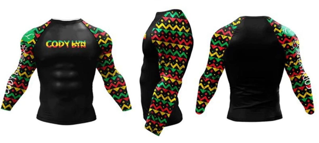 Reggae Premium BJJ / MMA Rash Guard - LONG & SHORT SLEEVE VARIATIONS