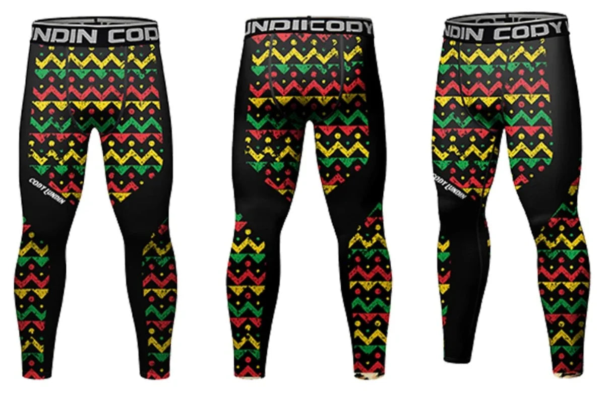 Reggae Premium Compression Spats for BJJ, MMA, Wrestling, CrossFit, Yoga, Running, Cycling, and More