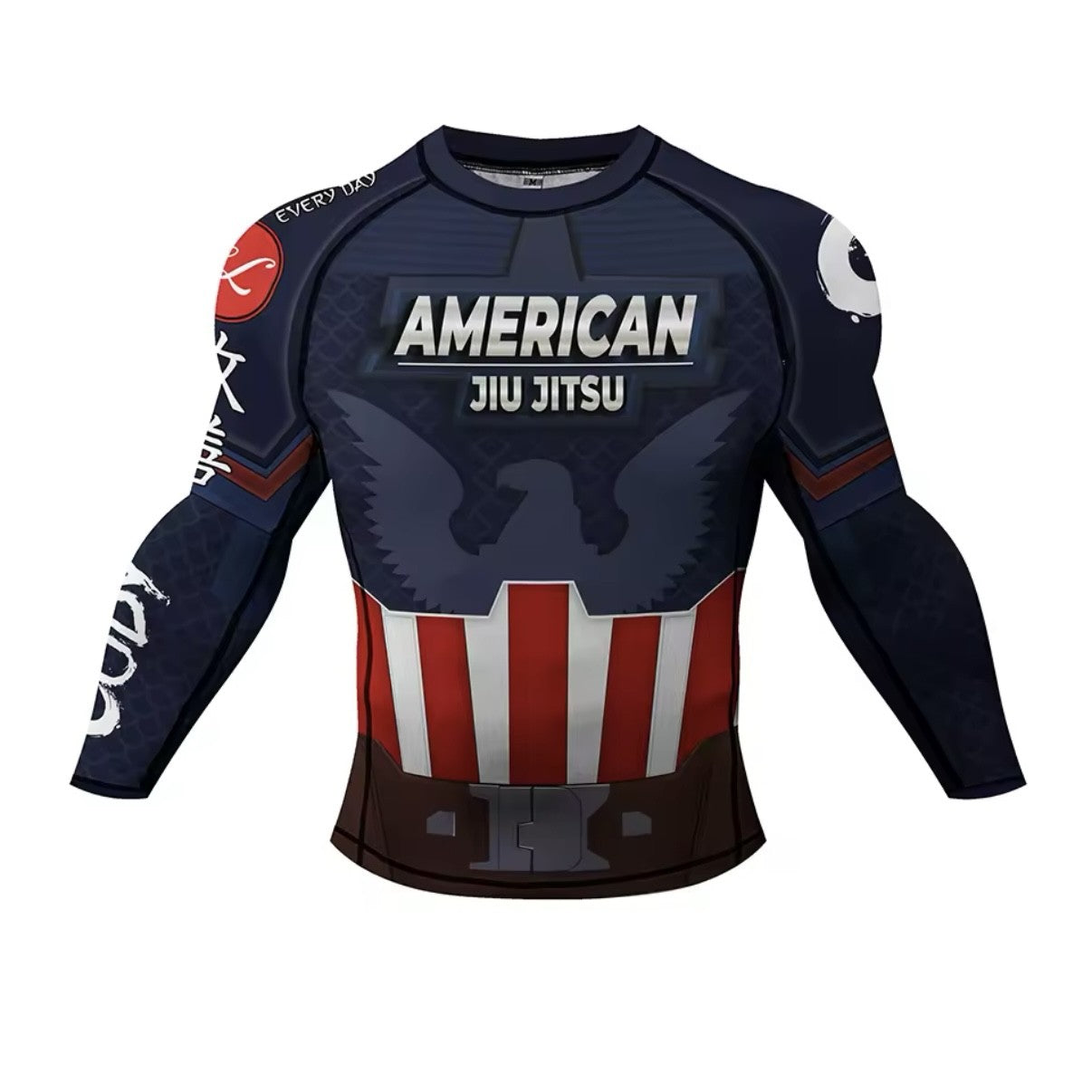 American Jiu Jitsu Premium BJJ No Gi / MMA Set. Rash Guard, Shorts & Spats