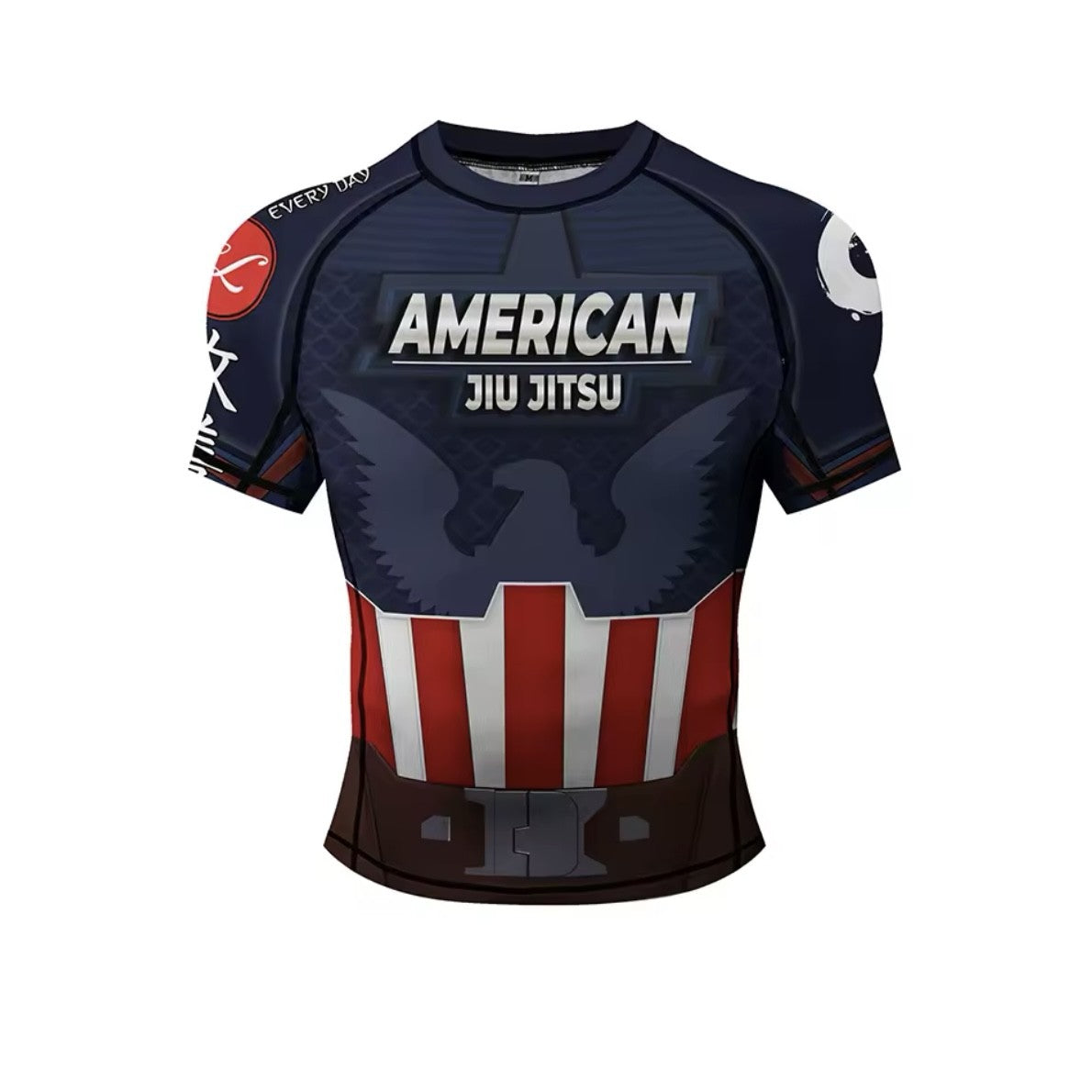 American Jiu Jitsu Premium BJJ No Gi / MMA Set. Rash Guard, Shorts & Spats