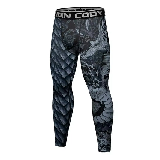 Black Dragon Premium Compression Spats for BJJ, MMA, Wrestling, CrossFit, Yoga, Running, Cycling, and More