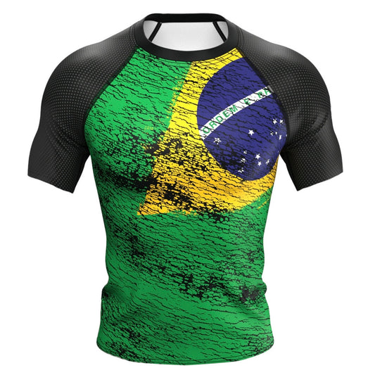 Brazil (Brasil) Premium BJJ Rash Guard - LONG OR SHORT SLEEVE