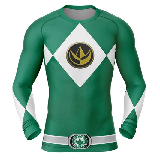 Green Power Ranger Premium Rash Guard - LONG OR SHORT SLEEVE