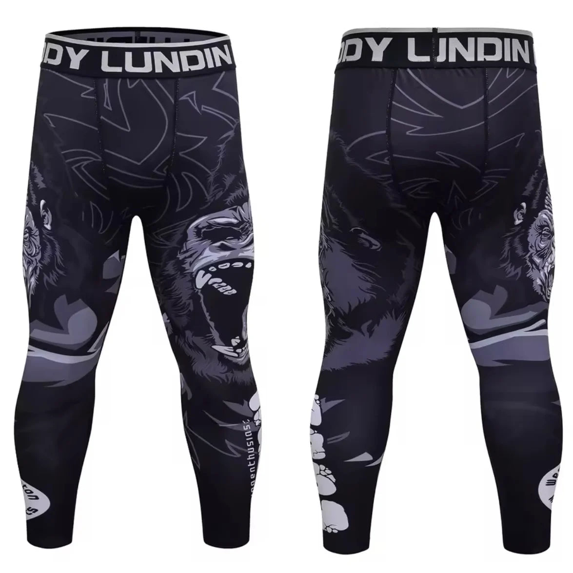 Gorilla Premium Compression Spats for BJJ, MMA, Wrestling, CrossFit, Yoga, Running, Cycling, and More