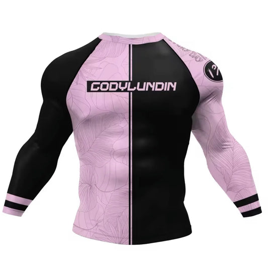 Black & Pink Premium BJJ / MMA Rash Guard - LONG & SHORT SLEEVE VARIATIONS