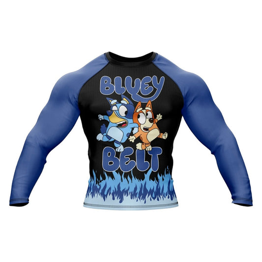 Bluey Belt Premium BJJ / MMA Rash Guard - LONG OR SHORT SLEEVE