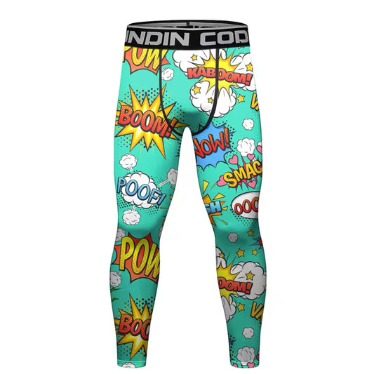 Comic Premium Compression Spats for BJJ, MMA, Wrestling, CrossFit, Yoga, Running, Cycling, and More