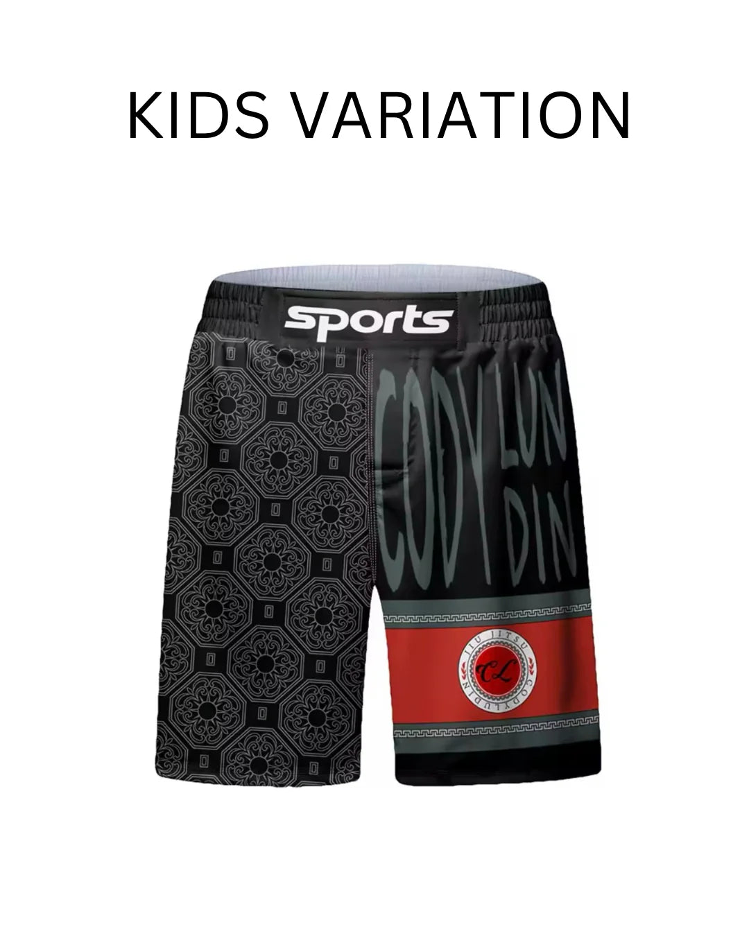 Black & Red Premium BJJ No Gi / MMA Grappling Shorts