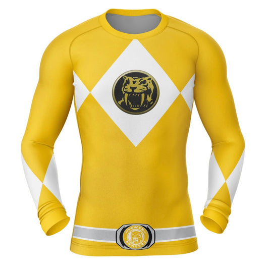 Yellow Power Ranger Premium Rash Guard - LONG OR SHORT SLEEVE