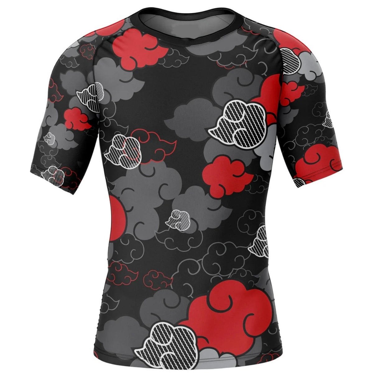 Naruto Black Aloha Akatsuki Premium Rash Guard - LONG OR SHORT SLEEVE