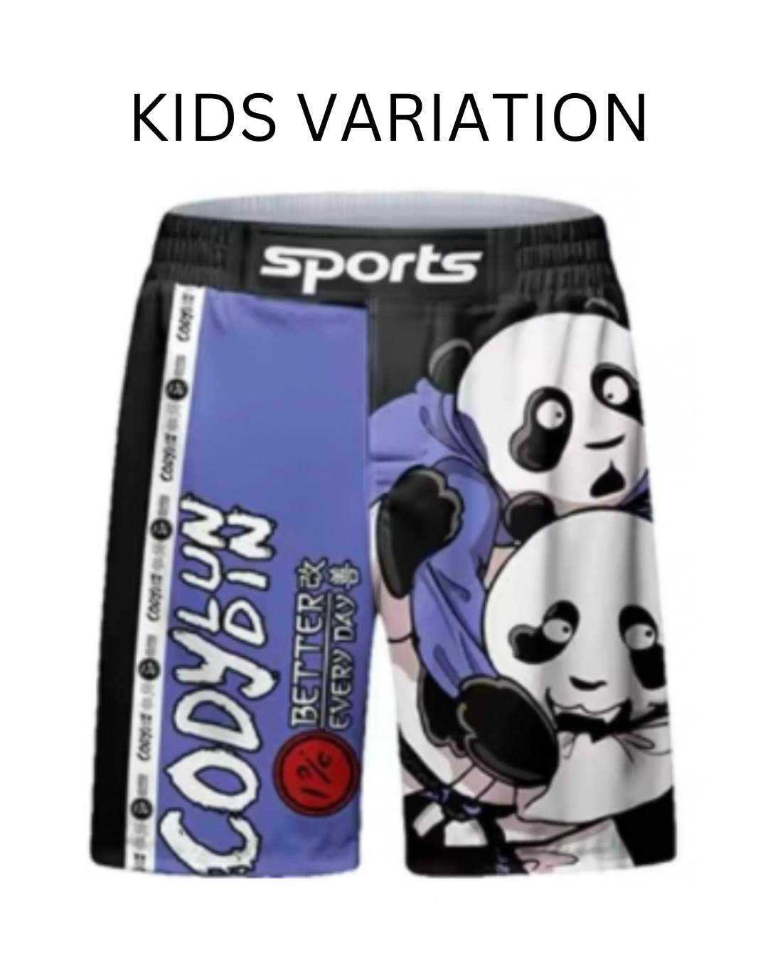 Judo Panda Premium BJJ No Gi / MMA Set. Rash Guard, Shorts & Spats