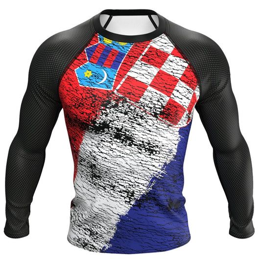 Croatia (Hrvatska) Premium Rash Guard - LONG OR SHORT SLEEVE