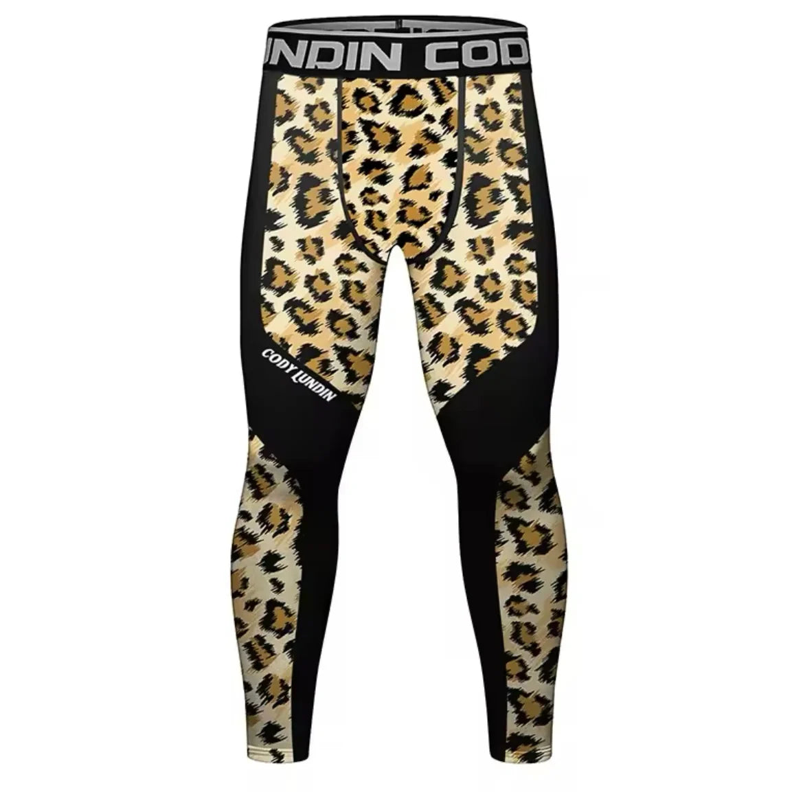 Leopard Premium Compression Spats for BJJ, MMA, Wrestling, CrossFit, Yoga, Running, Cycling, and More