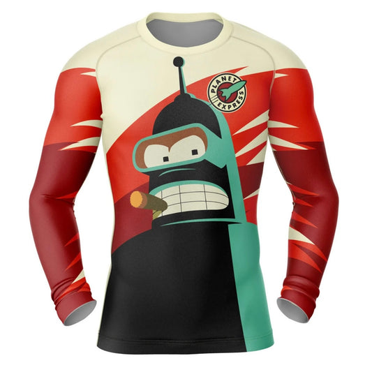 Futurama Bender Premium Long Sleeve Rash Guard