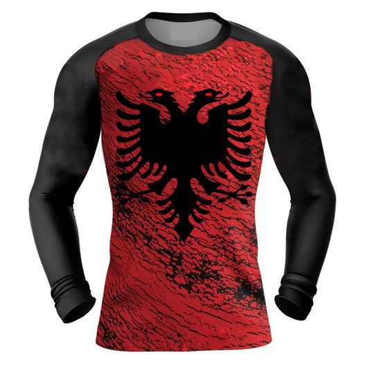 Albania (Shqipëri) Premium Rash Guard - LONG OR SHORT SLEEVE