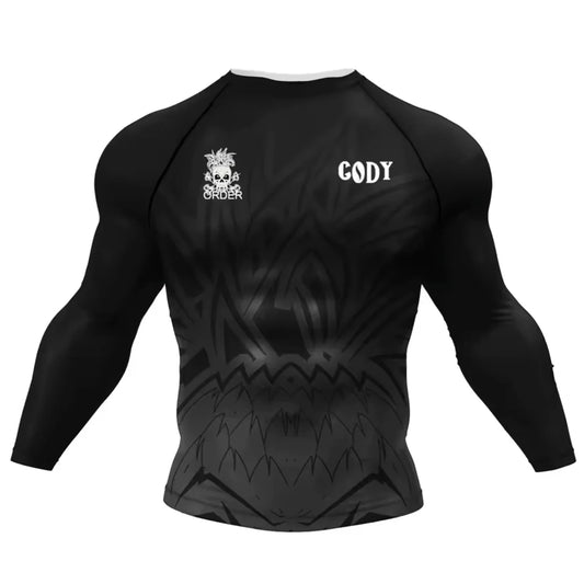 Black Skull Premium BJJ / MMA Rash Guard - LONG & SHORT SLEEVE VARIATIONS