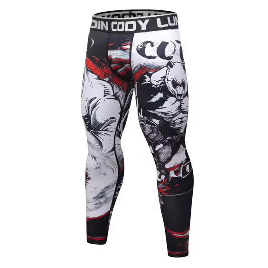 Panda Premium Compression Spats for BJJ, MMA, Wrestling, CrossFit, Yoga, Running, Cycling, and More