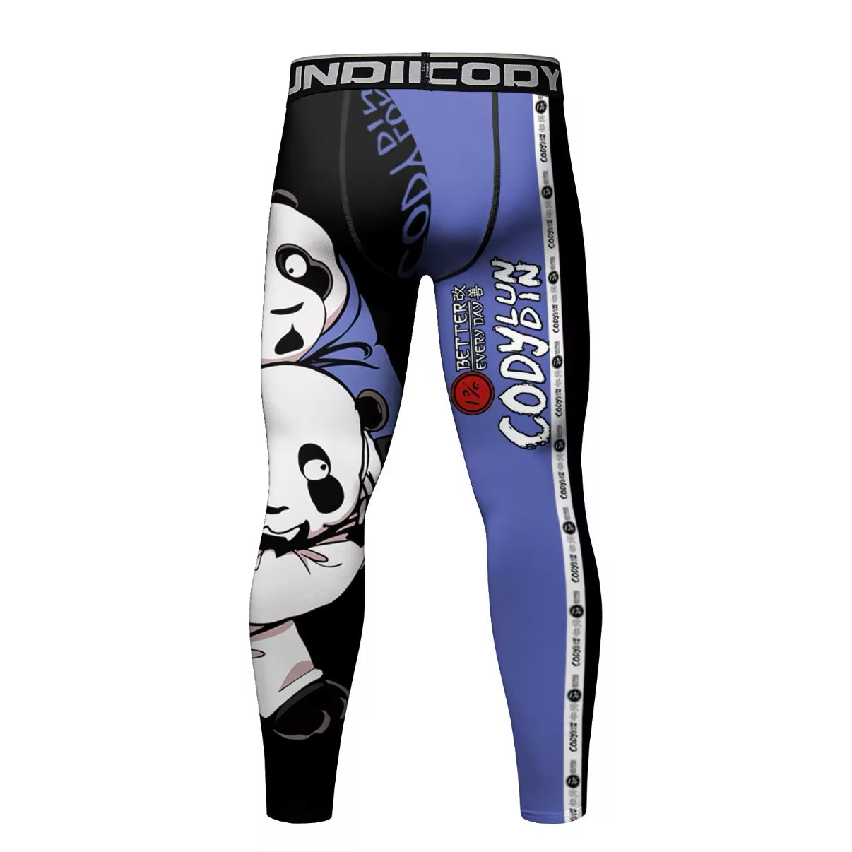 Judo Panda Premium Compression Spats for BJJ, MMA, Wrestling, CrossFit, Yoga, Running, Cycling, and More