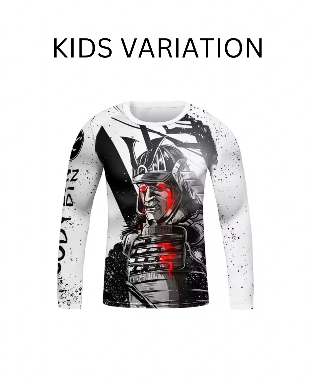 Samurai Warrior Premium BJJ / MMA Rash Guard - LONG & SHORT SLEEVE VARIATIONS