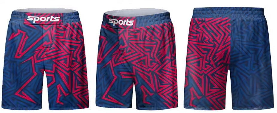 Abstract Geometric Premium BJJ No Gi / MMA Set. Rash Guard, Shorts & Spats