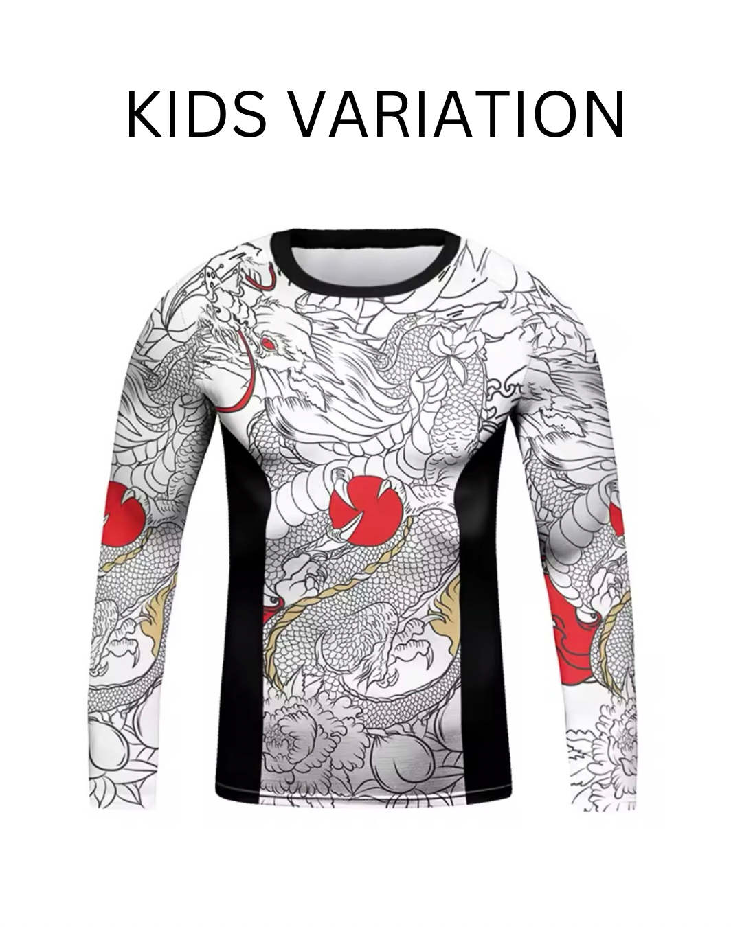 Dragon Roller Premium BJJ No Gi / MMA Set. Rash Guard, Shorts & Spats