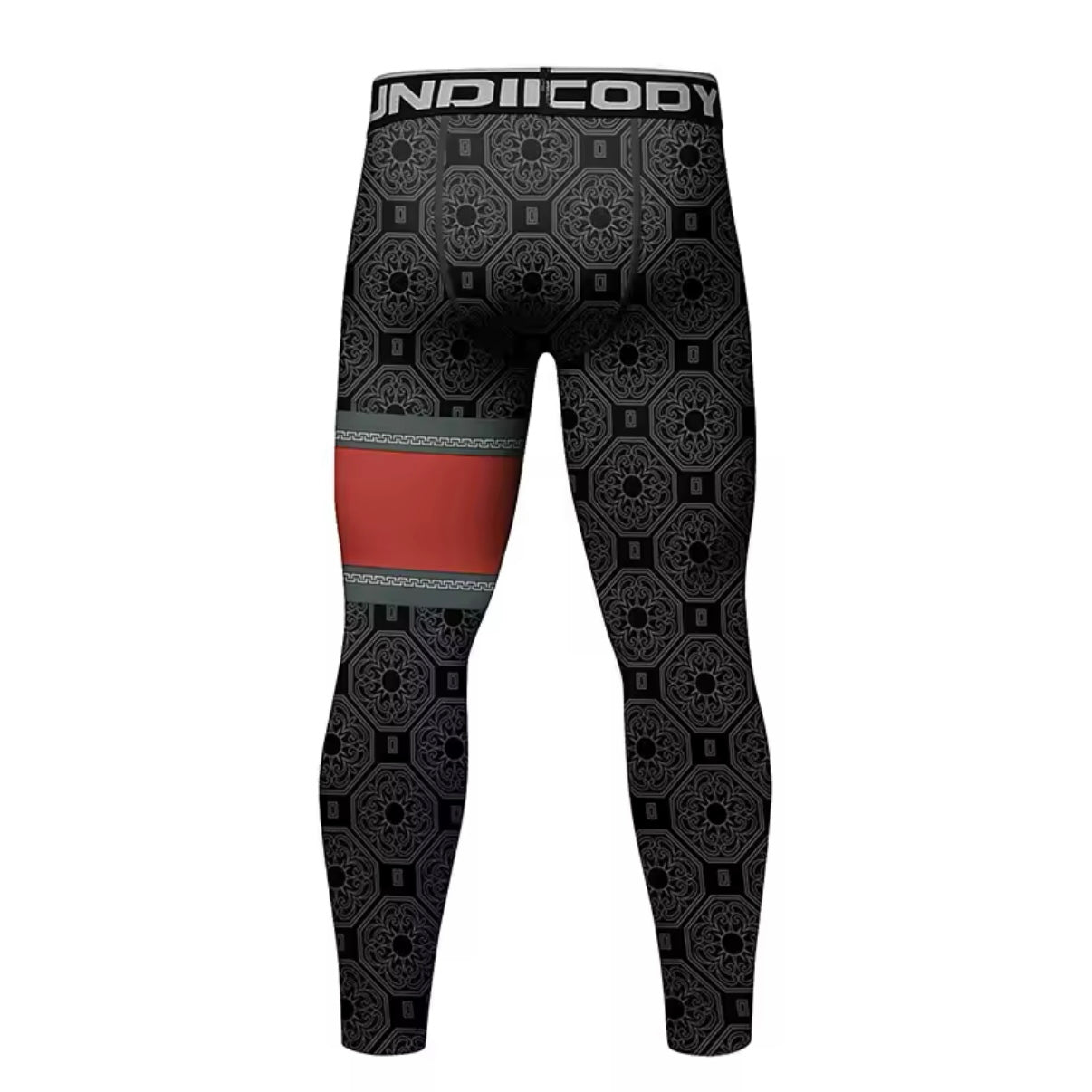 Black & Red Premium Compression Spats for BJJ, MMA, Wrestling, CrossFit, Yoga, Running, Cycling, and More