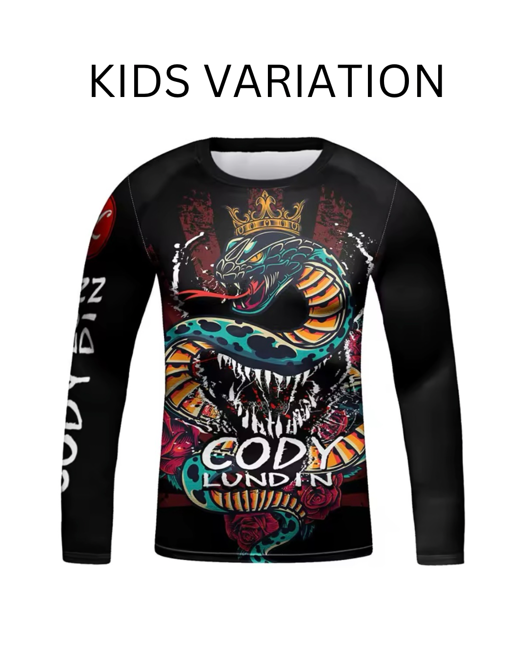 Snake King Premium BJJ No Gi / MMA Set. Rash Guard, Shorts & Spats
