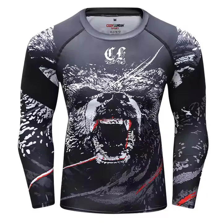 Bear Premium BJJ / MMA Long Sleeve Rash Guard