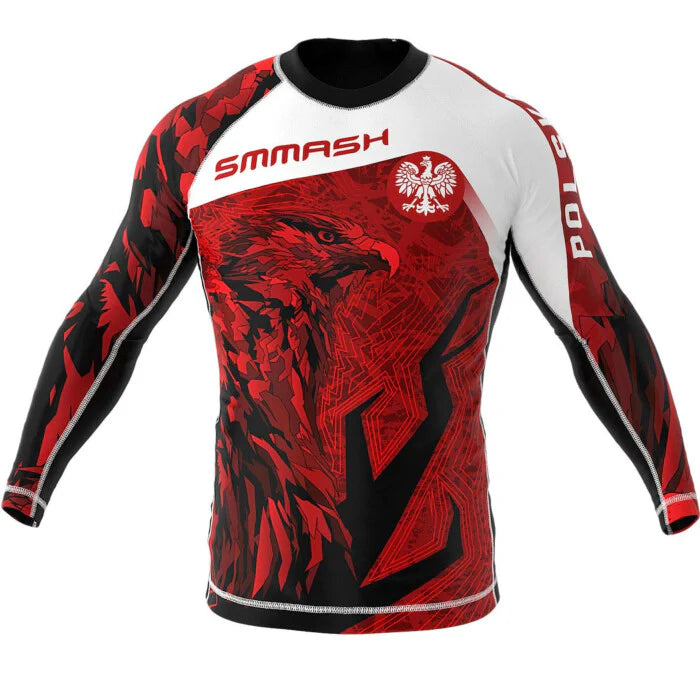 Polska (Poland) Premium BJJ / MMA Long Sleeve Rash Guard