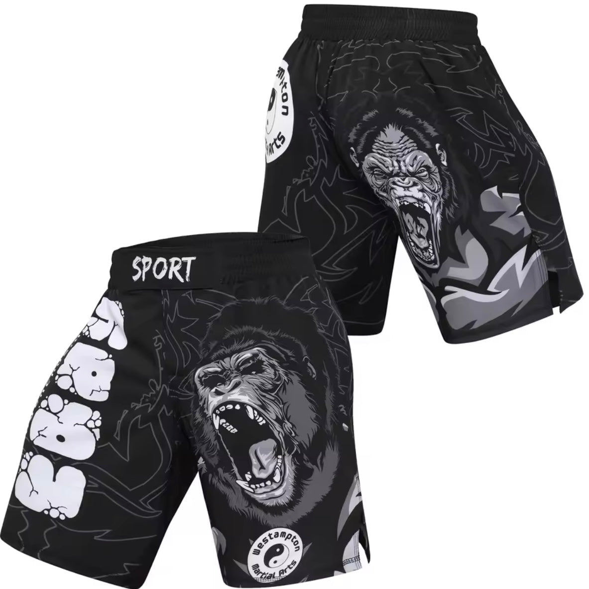 Gorilla Premium BJJ No Gi / MMA Set. Rash Guard, Shorts & Spats