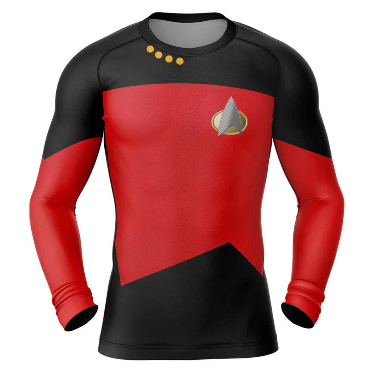 Star Trek The Next Generation Red Premium Rash Guard - LONG OR SHORT SLEEVE
