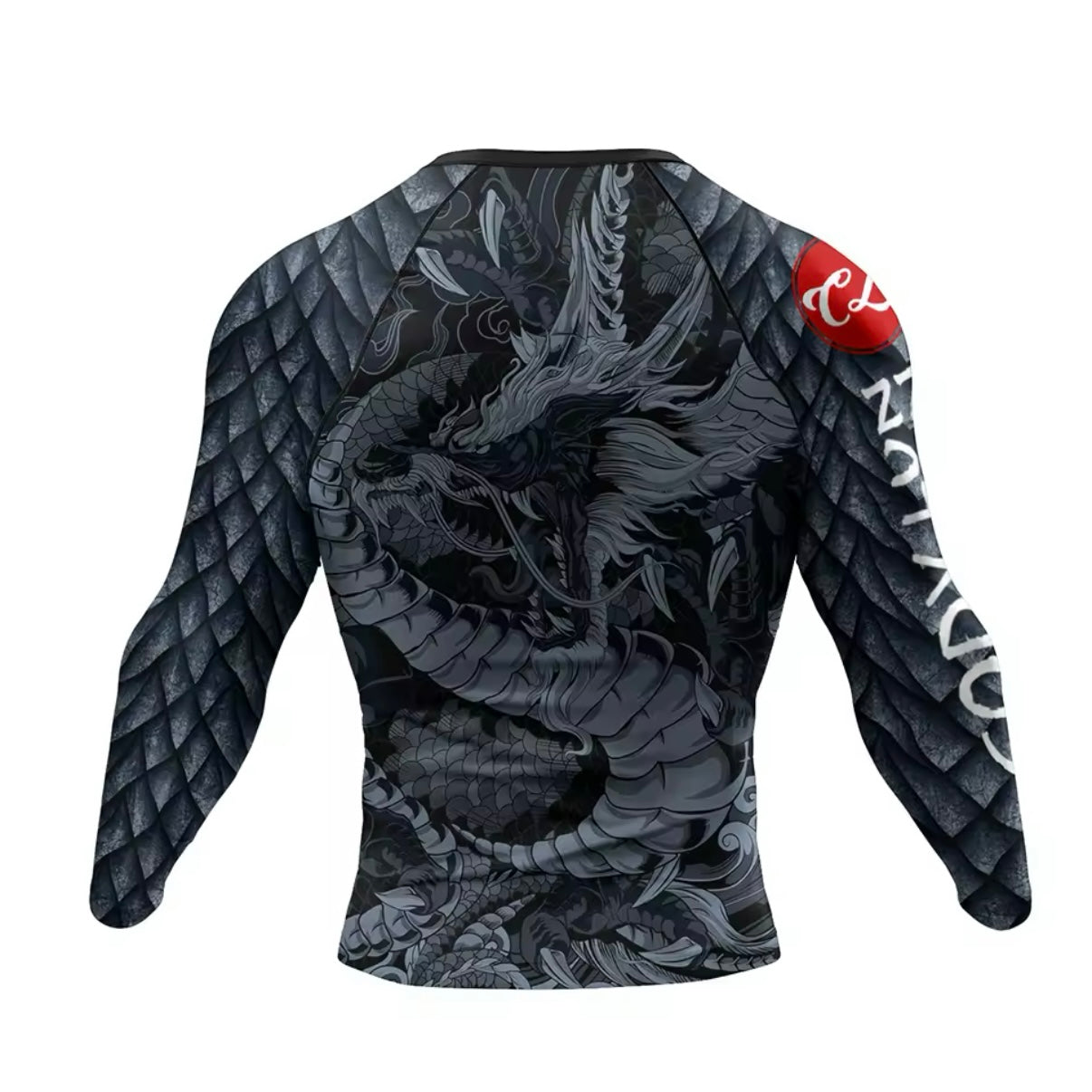 Black Dragon Premium BJJ / MMA Rash Guard - LONG & SHORT SLEEVE VARIATIONS