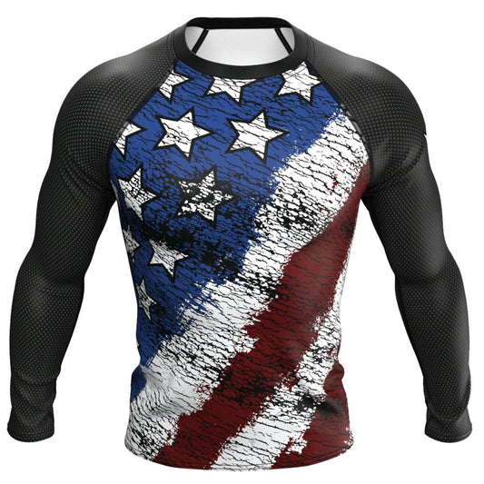 USA Premium Rash Guard - LONG OR SHORT SLEEVE