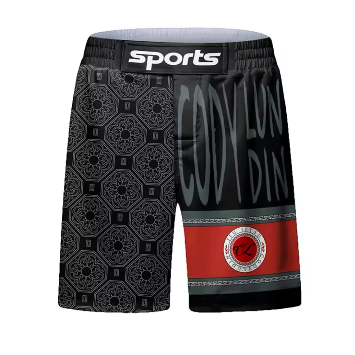 Black & Red Premium BJJ No Gi / MMA Grappling Shorts