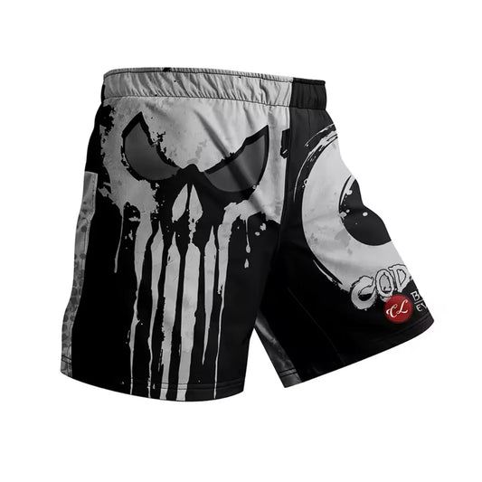 White Skull Premium BJJ No Gi Grappling Shorts