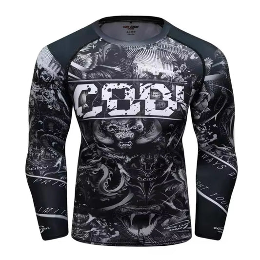 Venom & Death Premium BJJ / MMA Long Sleeve Rash Guard