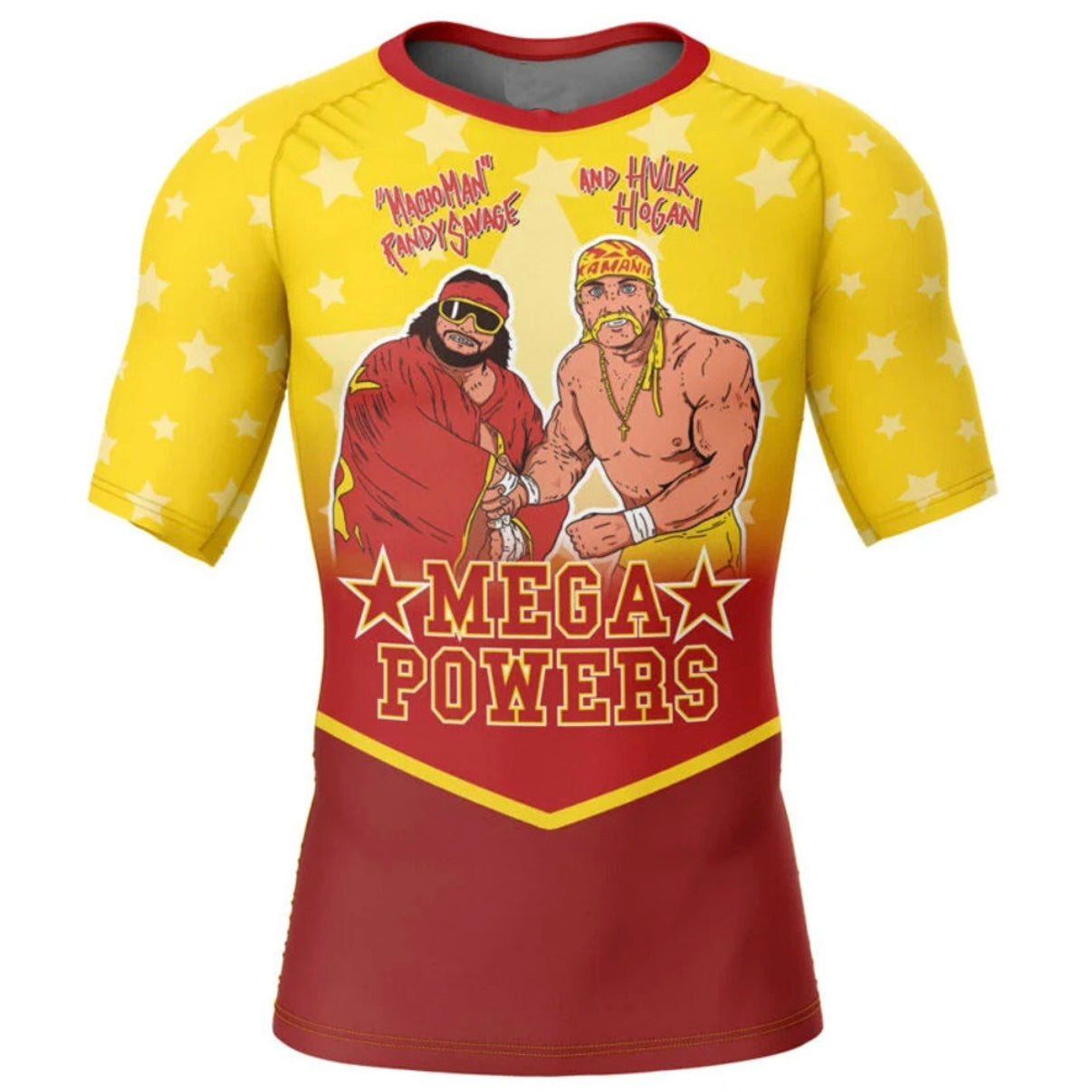 Hulk Hogan x Macho Man Premium Short Sleeve Rash Guard