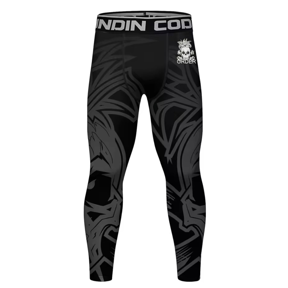 Black Skull Premium BJJ No Gi / MMA Set. Rash Guard, Shorts & Spats