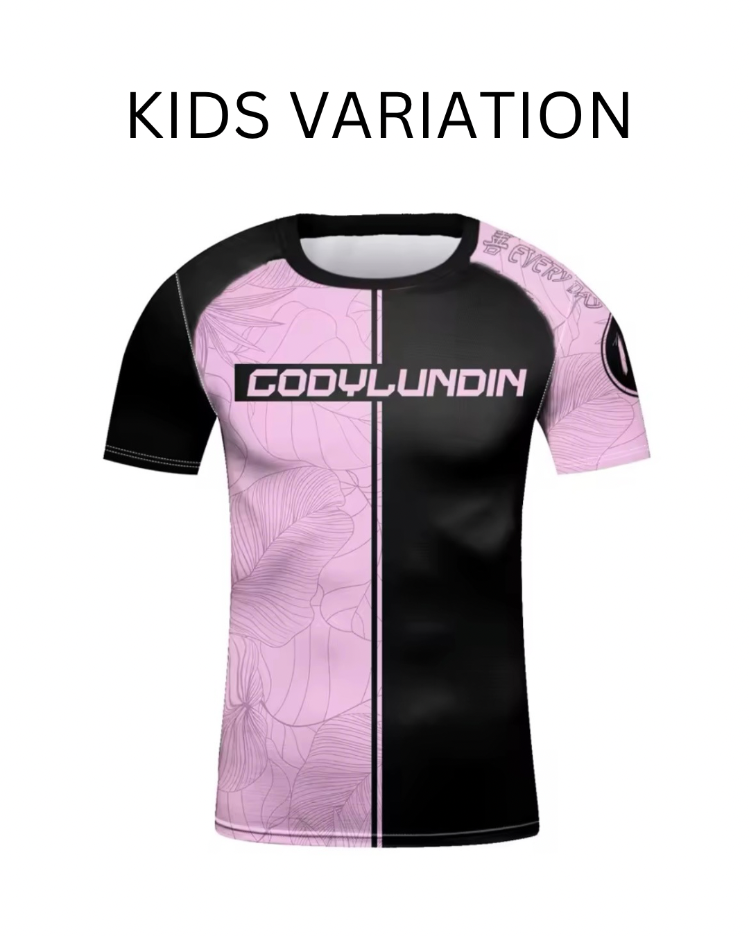 Black & Pink Premium BJJ / MMA Rash Guard - LONG & SHORT SLEEVE VARIATIONS