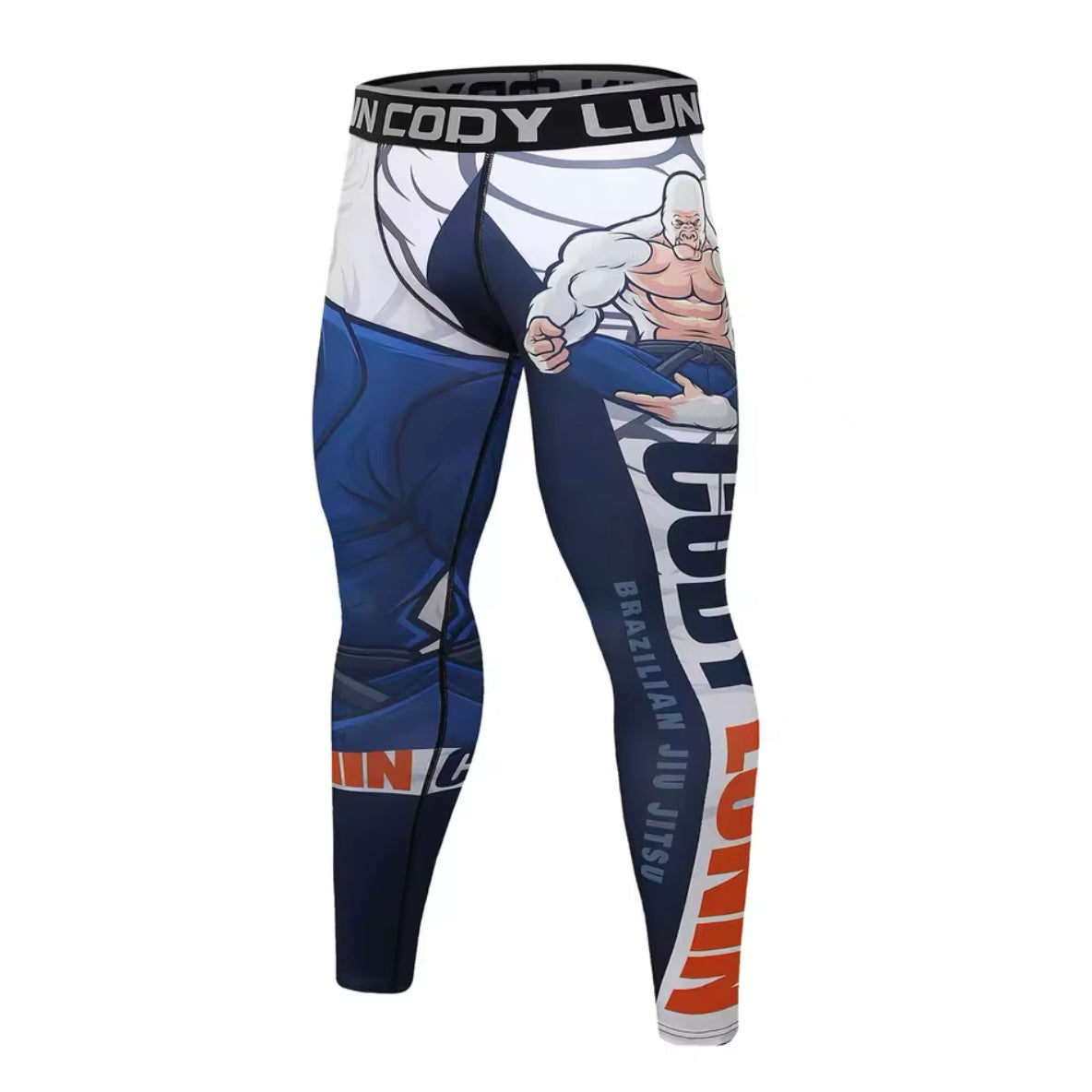 White Gorilla Premium Compression Spats for BJJ, MMA, Wrestling, CrossFit, Yoga, Running, Cycling, and More